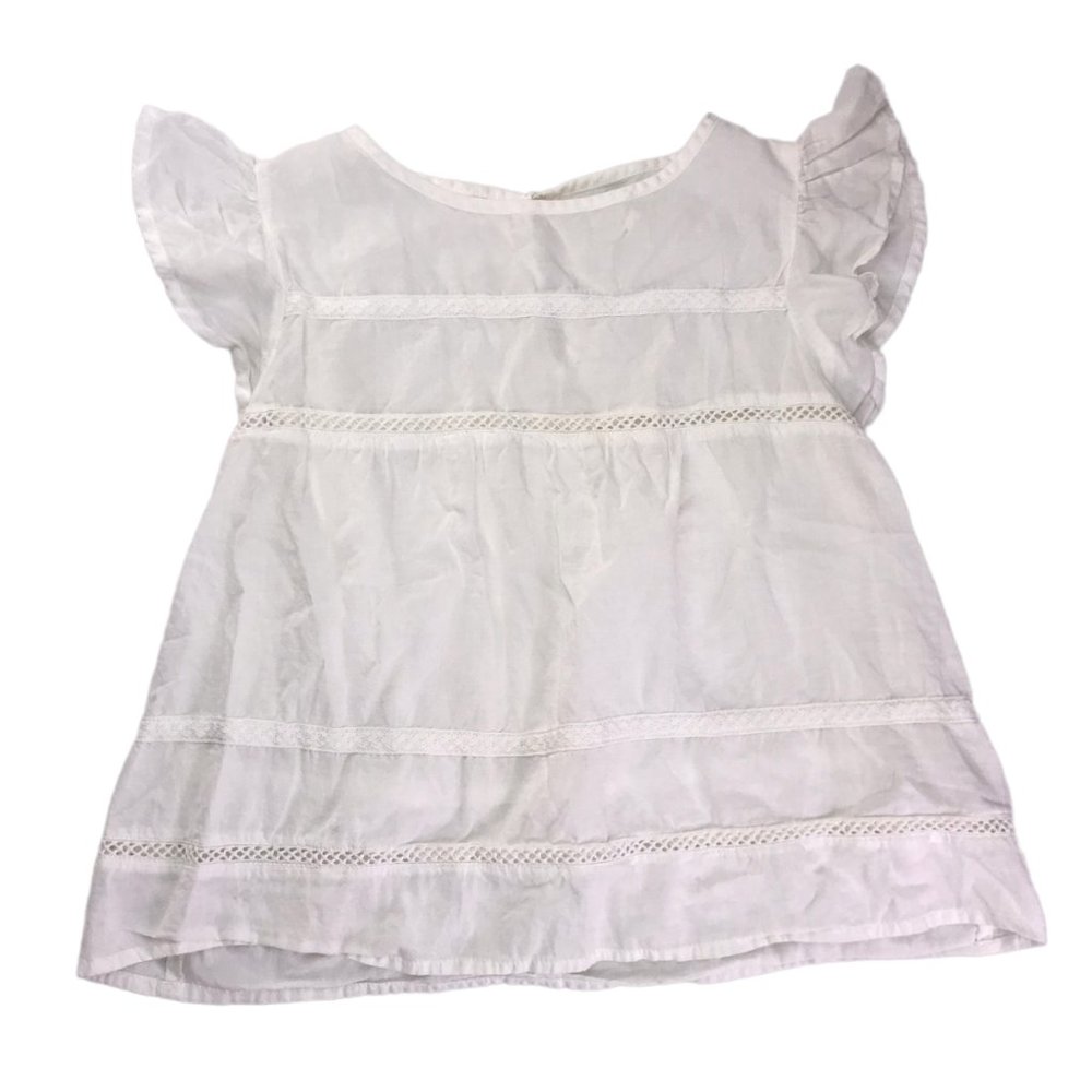 KIMCHI BLUE Girls Baby Toddler White Dress Size XS.  Made in India.  100% Cotton
